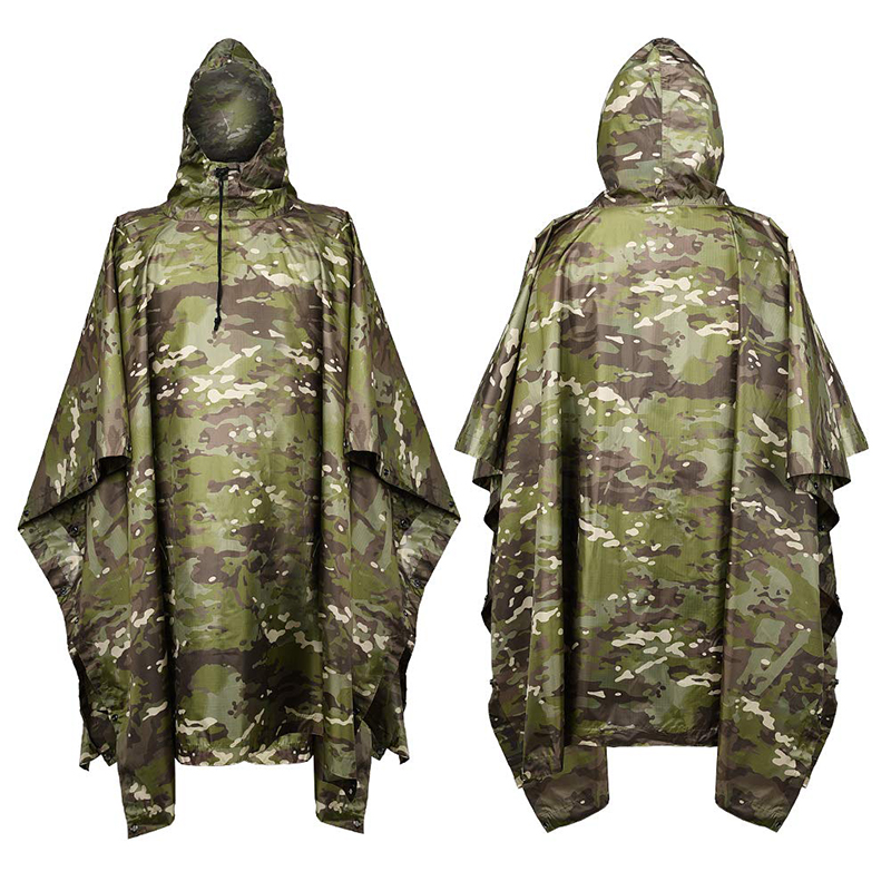 Fishing Rain Suit - Rain Coat Camouflage Tactical Poncho PVC