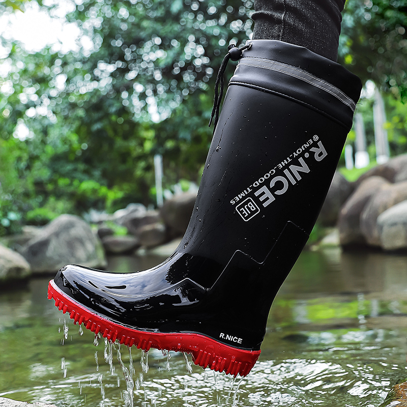 Fishing Boots - Men's Fashionable Outdoor Rain Shoes High‑cut