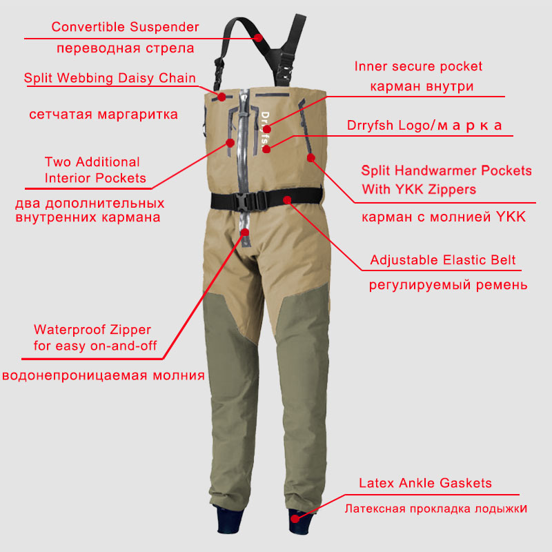 Zippered Waterproof Wader With - Fishing Boots review and price