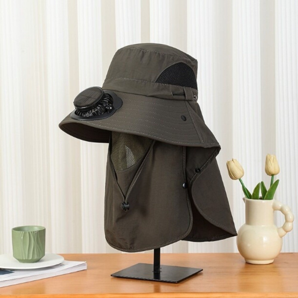 Portable Solar Rechargeable Fa - Fishing Hat review and price